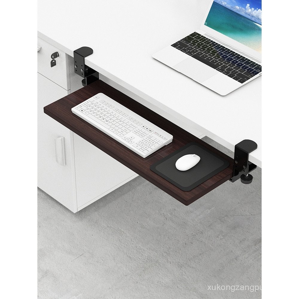 Keyboard Tray No-Drill Keyboard Stand Sliding Rail Under-Desk Drawer ...