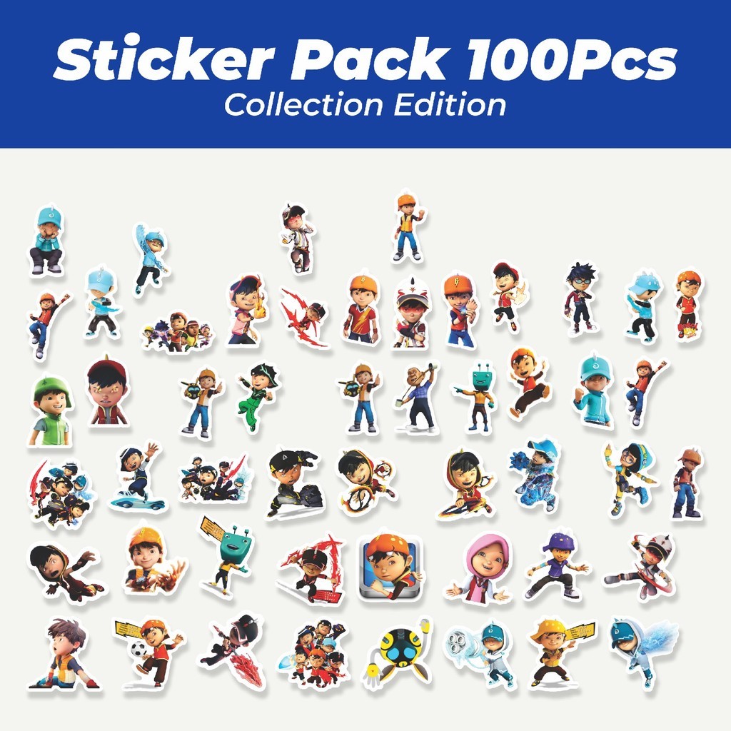HP Hot Sticker Cartoon Boboiboy Sticker Cute Waterproof Sticker ...