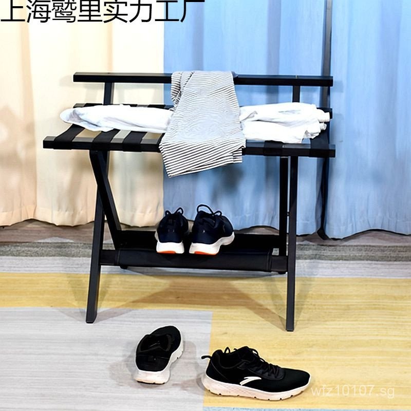Bedroom Solid Wood Clothes Temporary Room Hotel Rack Storage Rack ...