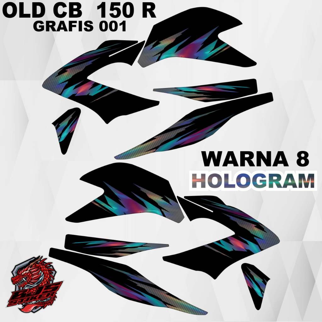 Old CB 150 R v1 striping sticker - Old CB 150 R hologram simple decal ...