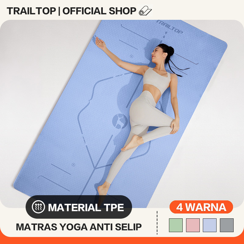 TrailTop Yoga Mat TPE Anti-Slip 6-8mm Tebal