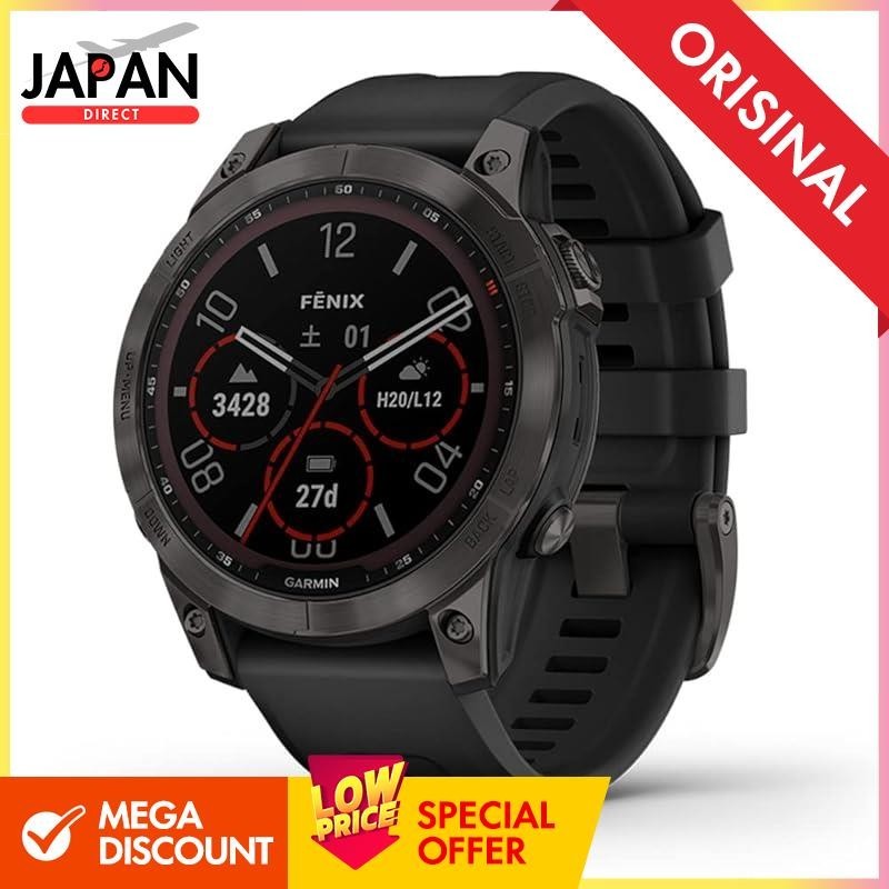 GARMIN fenix 7 Sapphire Dual Power Ti Carbon Gray DLC/Black Solar Charging  Multisport GPS Watch with Power Sapphire Glass [Japan Authorized Product]  Small | Shopee Singapore