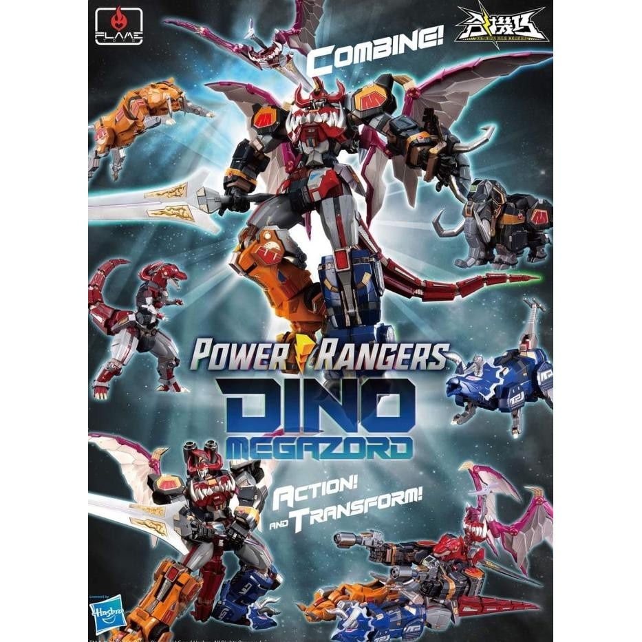 Action Figure Diecast Movie Power Rangers Flame Toys Dino Megazord ...