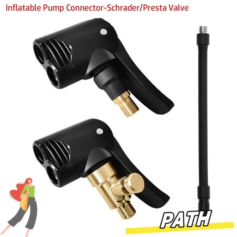 PATH Tire Air Pump Nozzle, 2-in-1 Portable Tire Inflation Valve Adapter ...