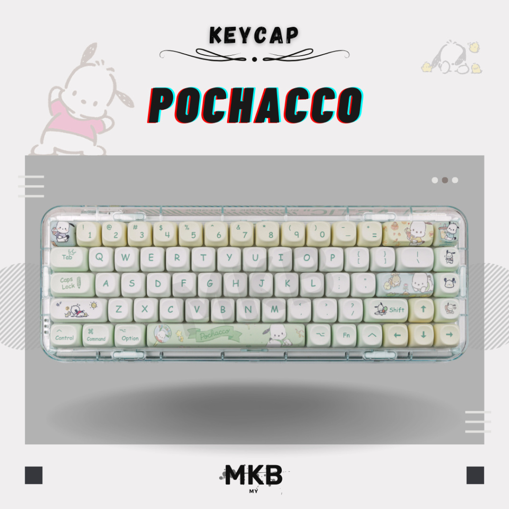 [READY STOCK] Pochacco Sanrio PBT MOA Profile Keycap Set for Mechanical ...
