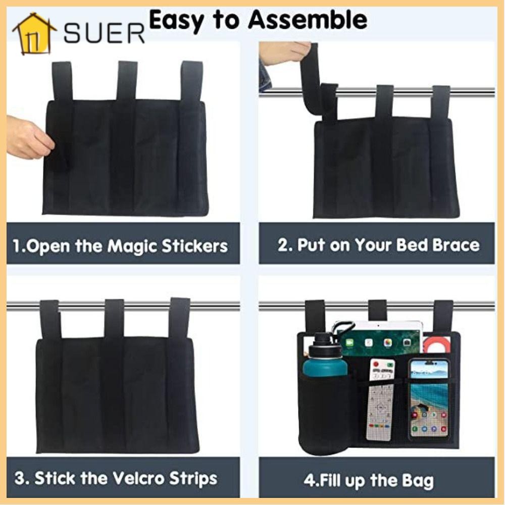 SUER Bed Rails Storage Bag, Household Storage Bag Multi-Pocket Storage ...