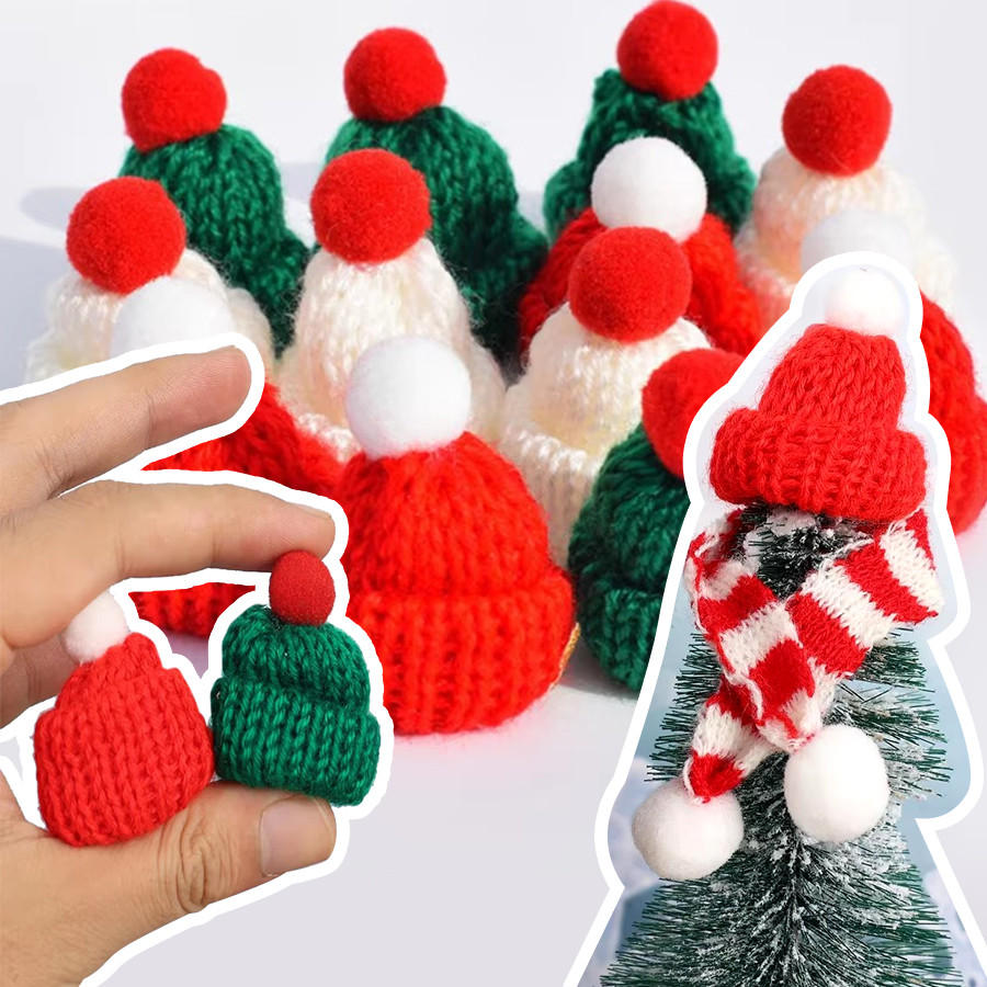 Diy Christmas Hats Santa Hat Ideas 10/20Pcs Mini Knit Hat Mini