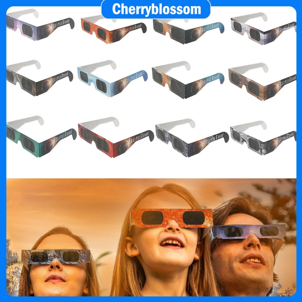 12Pcs Solar Eclipse Glasses for Kids Adults Safe Solar Eclipse Viewing