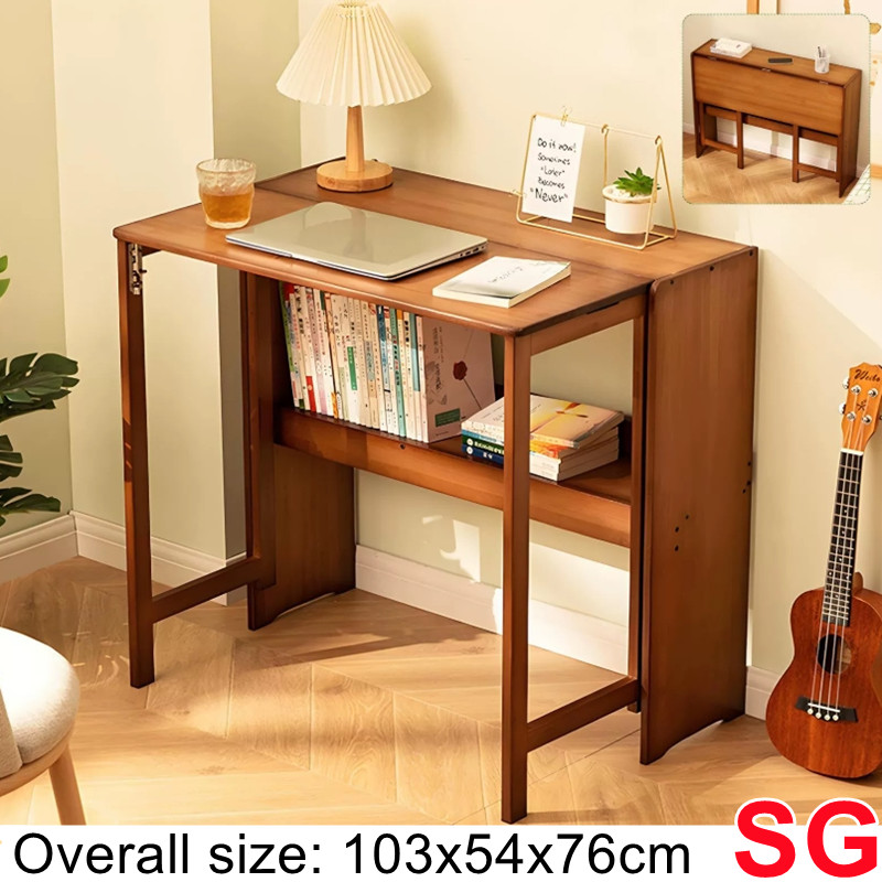 Foldable Computer Desk Mobile Side Table Study Writing Desk Simple ...