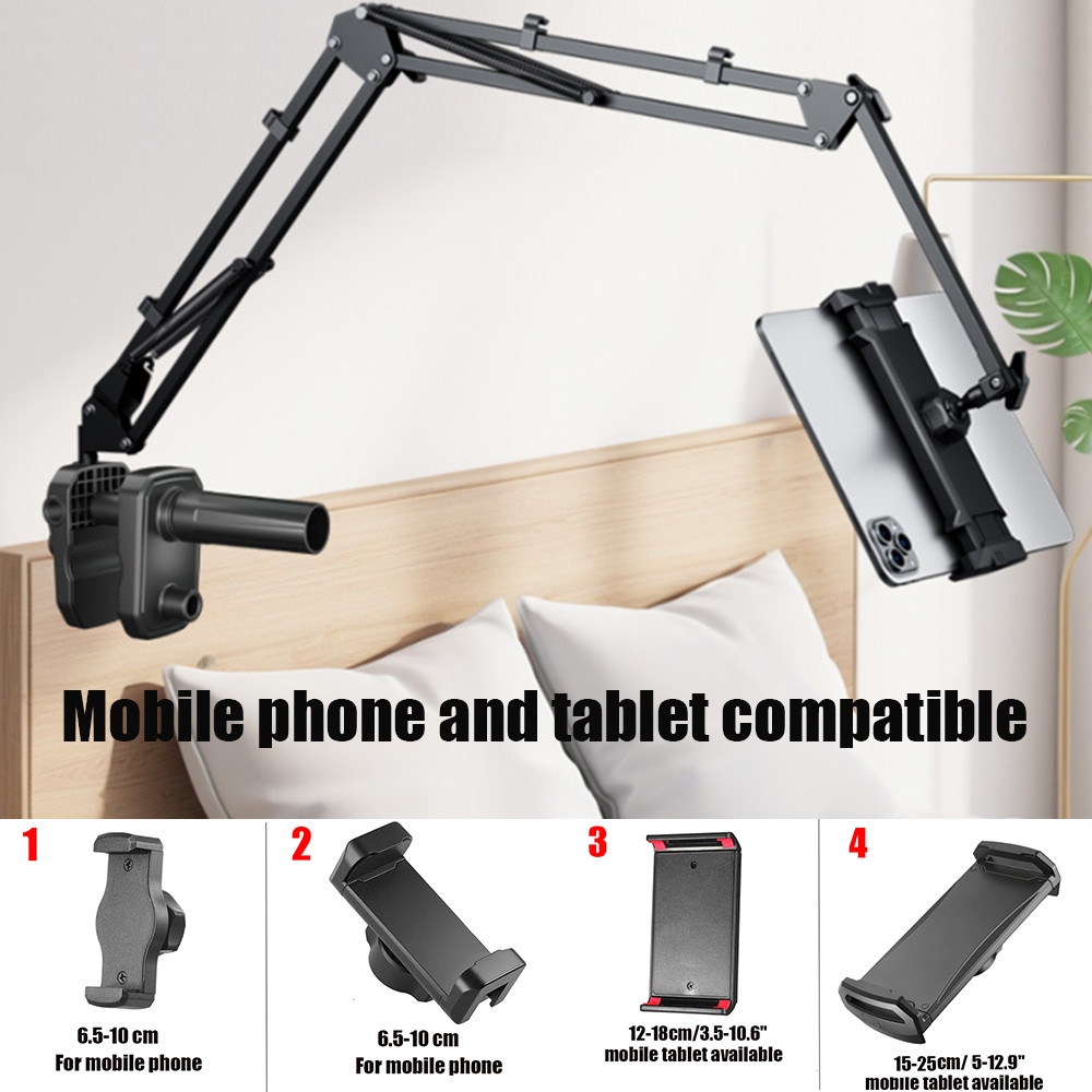 360Degree Long Arm Tablet Holder Stand for 4 to 12.9inch Tablet ...