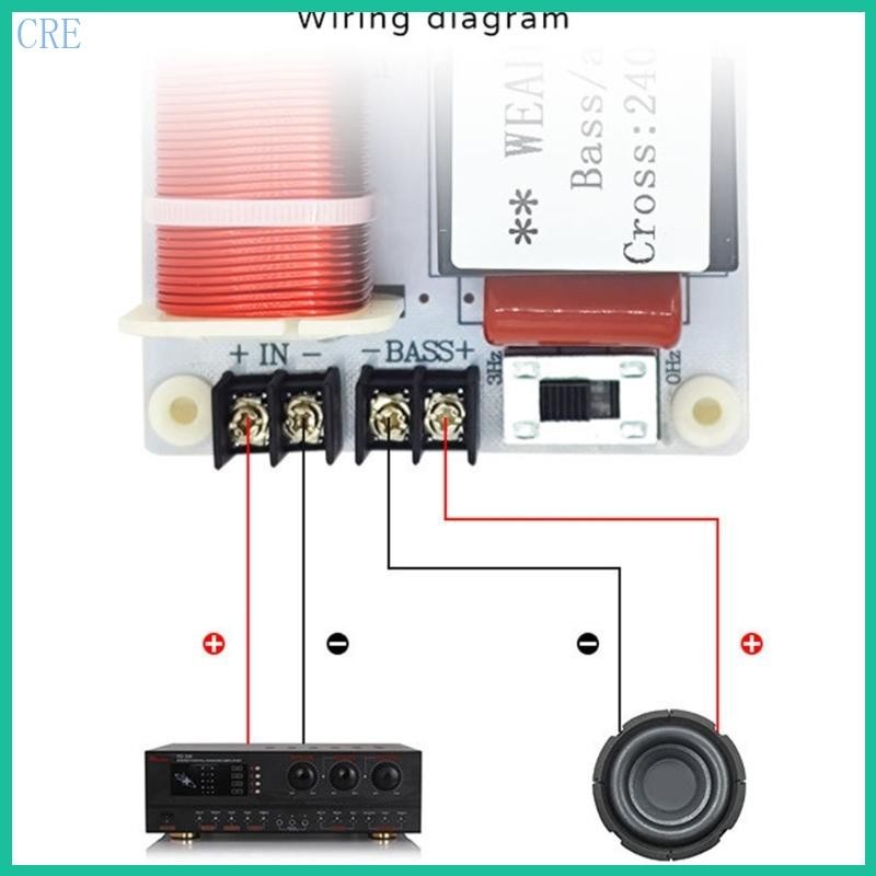 2 Way Audio Speaker Frequency Divider Module Treble Bass Hi-Fi