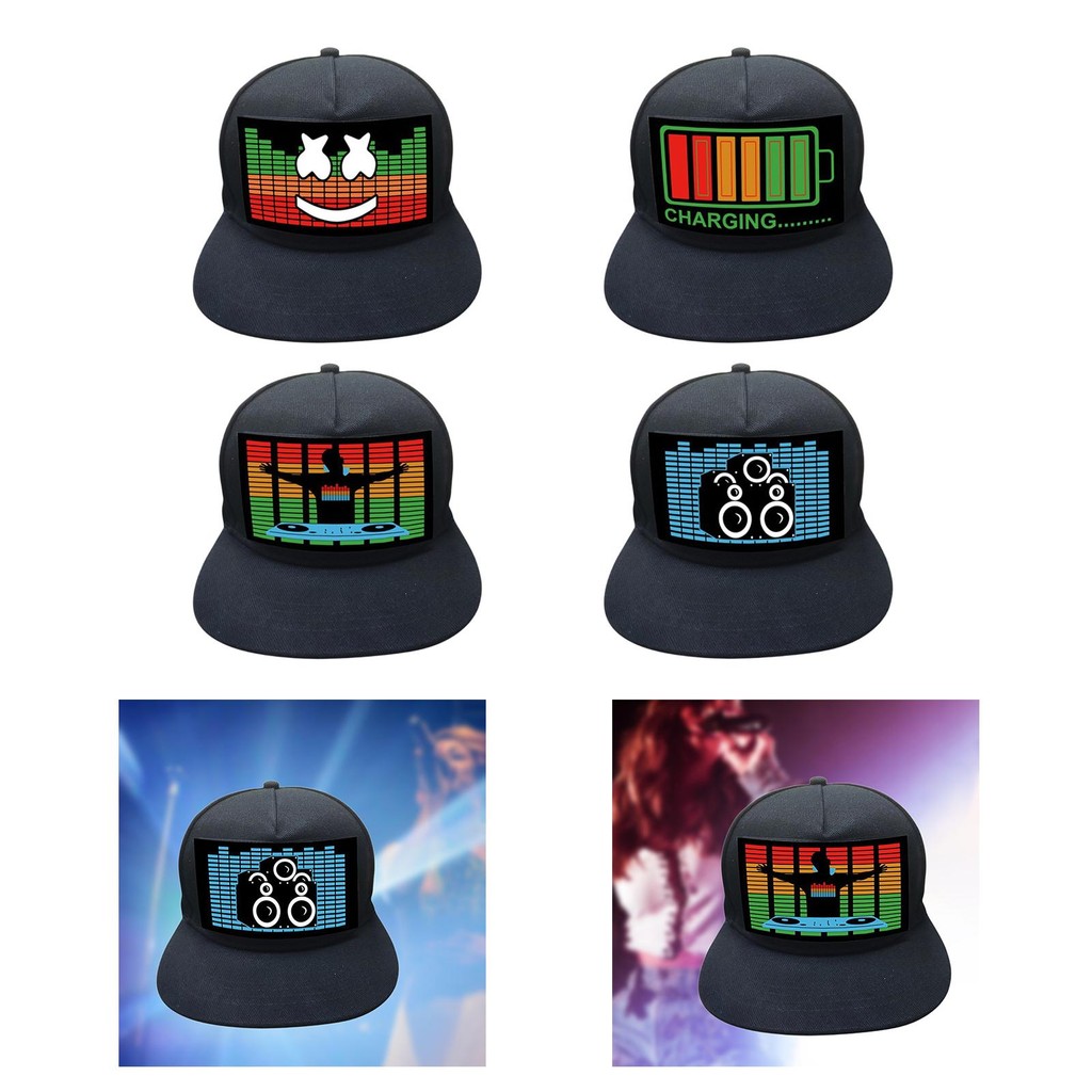 Almencla21 Flashing LED Hats with Power Switch Baseball Cap for Sports Indoor Festivals Shopee Singapore