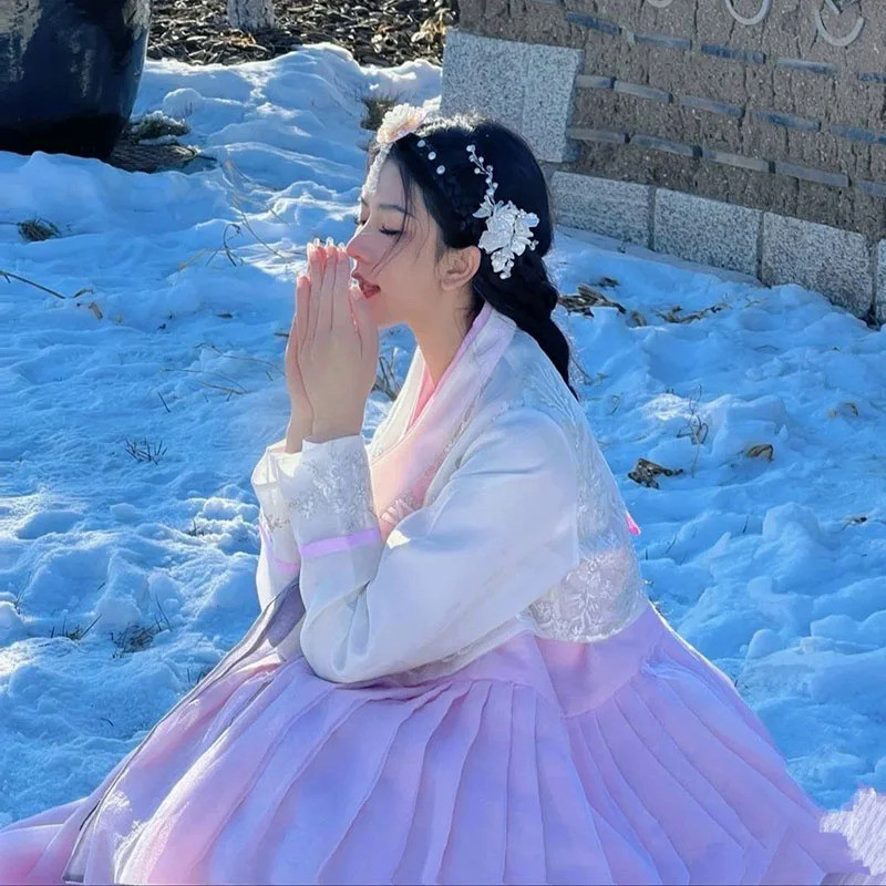 Hanbok Korean Traditional Dress 2024 Woman Queen New Korean Style Robe Suit Photography Clothing Folk Dance Hanbok Wedding Party Shopee Singapore