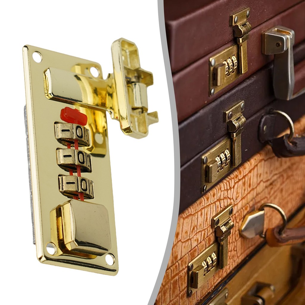FSFO_1Set 65*29mm Combination Lock Wooden Box Fixed Lock Suitcase ...