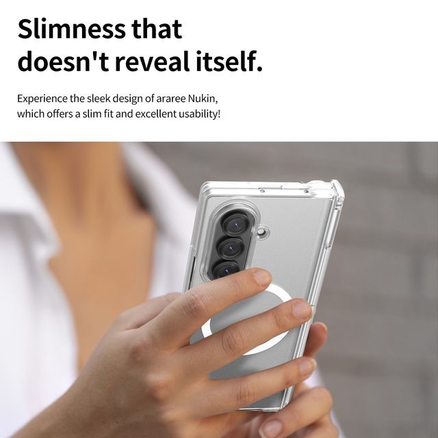 Case Samsung Galaxy Z Fold 7 Fold7 ARAREE Nukin 360° M with Hinge Protection MagSafe Compatible - Gambar 4