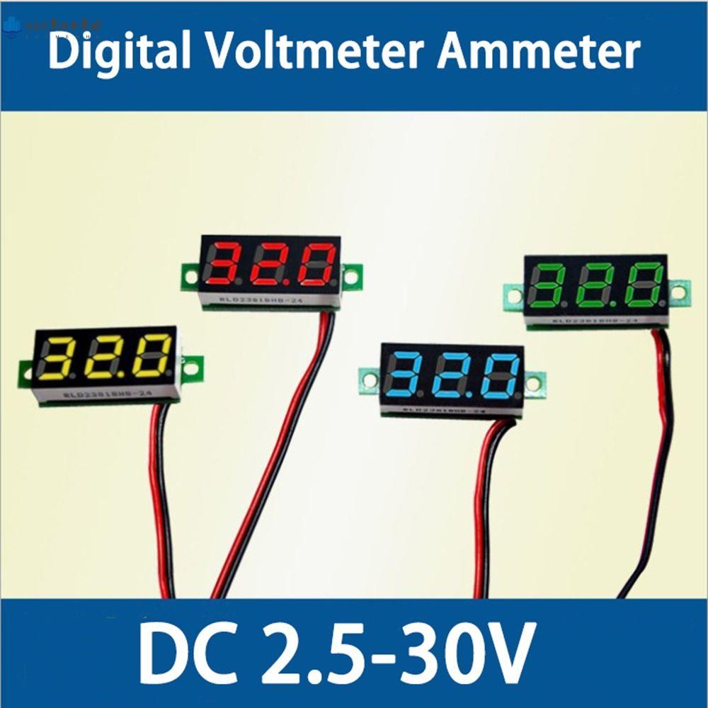 SUCHENHD 1Pc Panel Meter Mini LED Display Test Tool 2 wires Voltameter ...