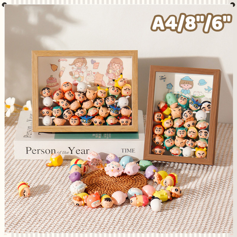 Hollow Frame 3D Wooden Frame Display Frame for DIY Flower Photo Doll ...