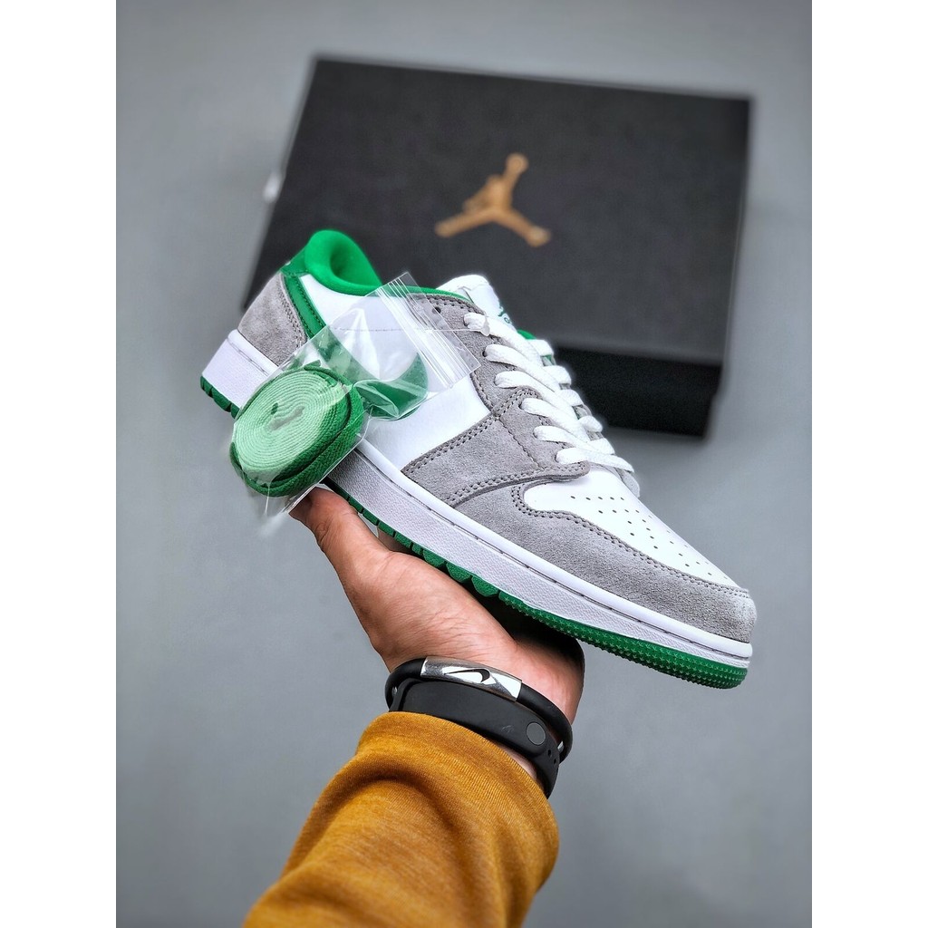 DD9315-112 Nike Air Jordan 1 Low Golf Pine Green Light Smoke Grey White  (Men's)