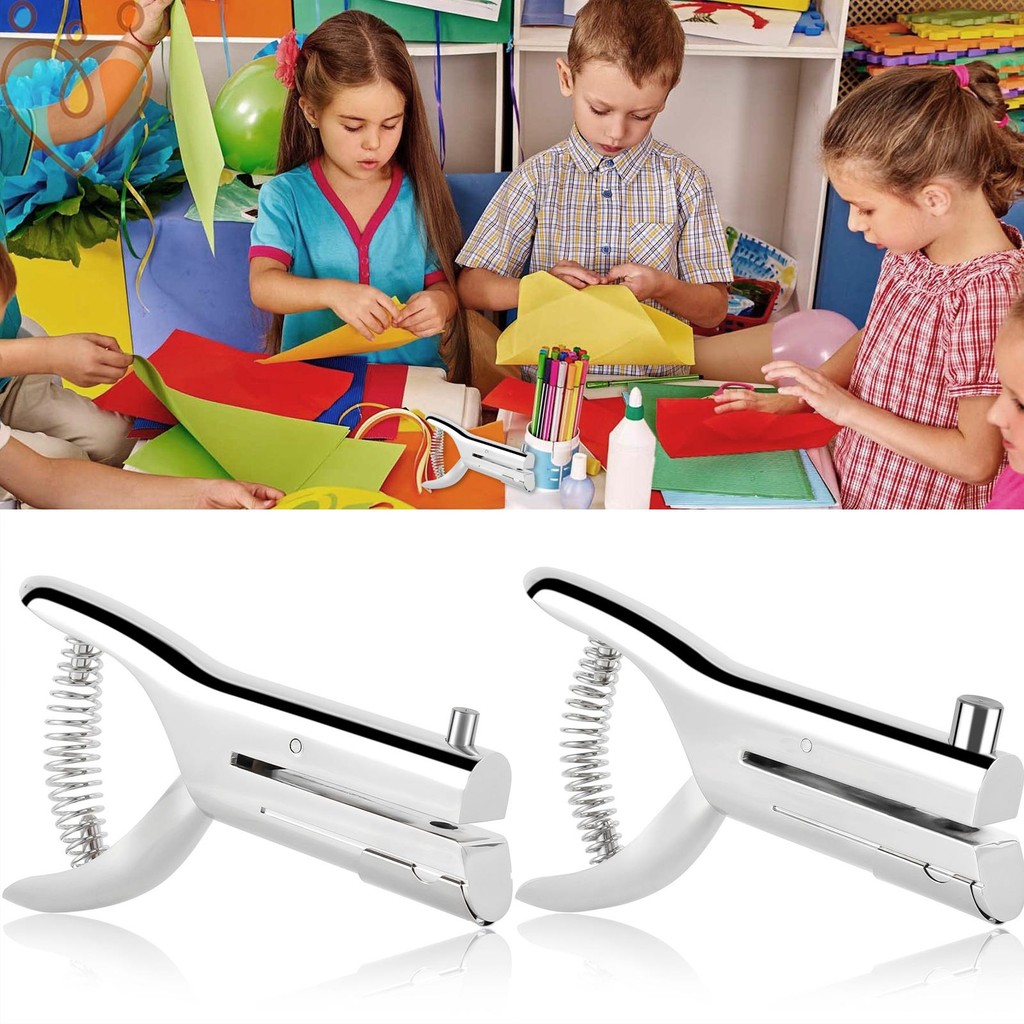 Single Hole Punch Handheld Hole Puncher 4mm/6mm Hole Paper Punch With Softgrip Handles Circle Shape Single Hole Puncher For Craft Paper Greeting Cards