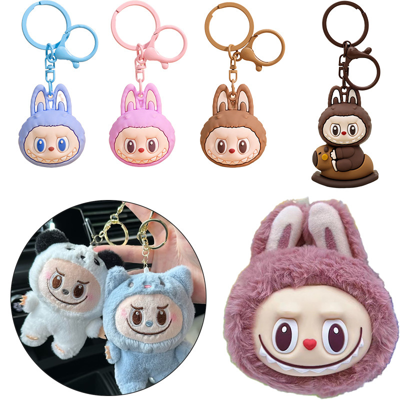 Labubu Pendant Key Ring Labulabu Keychain Bag Ornaments Christmas