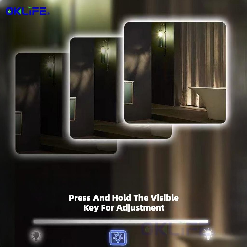Led mirror makeup mirror Bathroom intelligent mirror Adjustable Toilet Mirror view 5