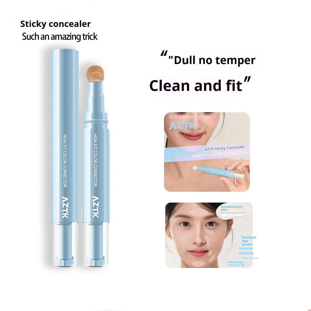 AZTK Stick-on Correcting Concealer Pen Cream 菁之贴贴修颜遮瑕液笔乳 Long-lasting ...