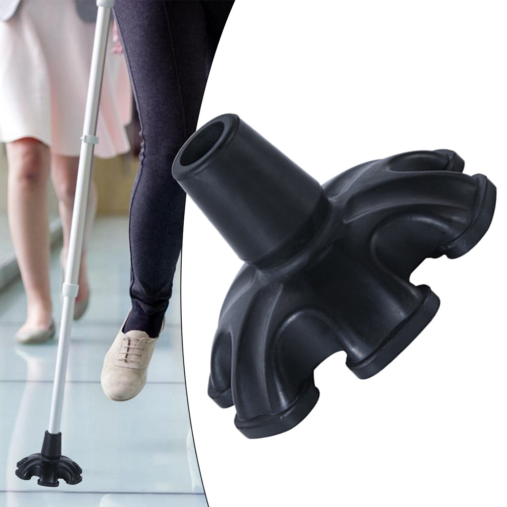 1Pc 19MM Walking Stick End Tripod Cane Tips Self Standing Rubber NON ...