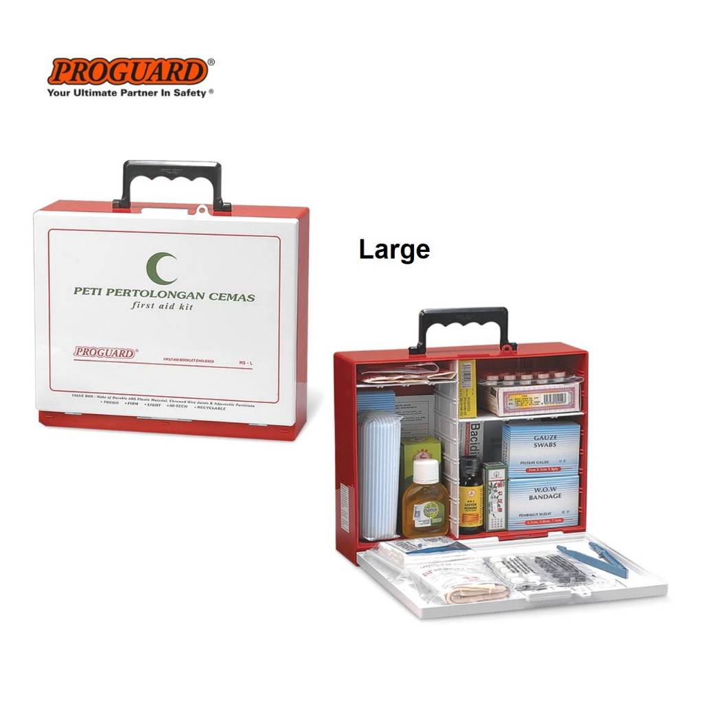 PROGUARD [LARGE] Handle Emergency First Aid Kit Peti Pertolongan ...