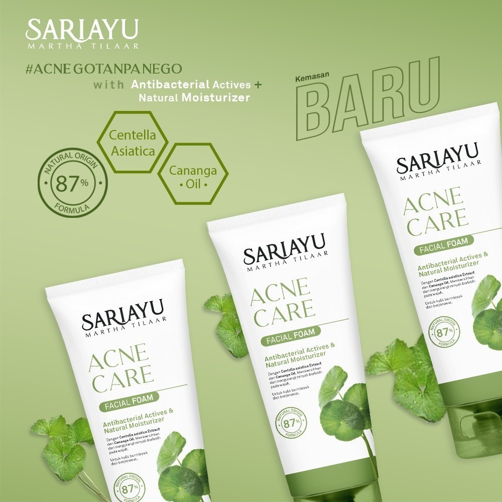 Sariayu Acne Care Facial Foam 75gr - Sari Ayu / Merah Jingga Official - Gambar 2