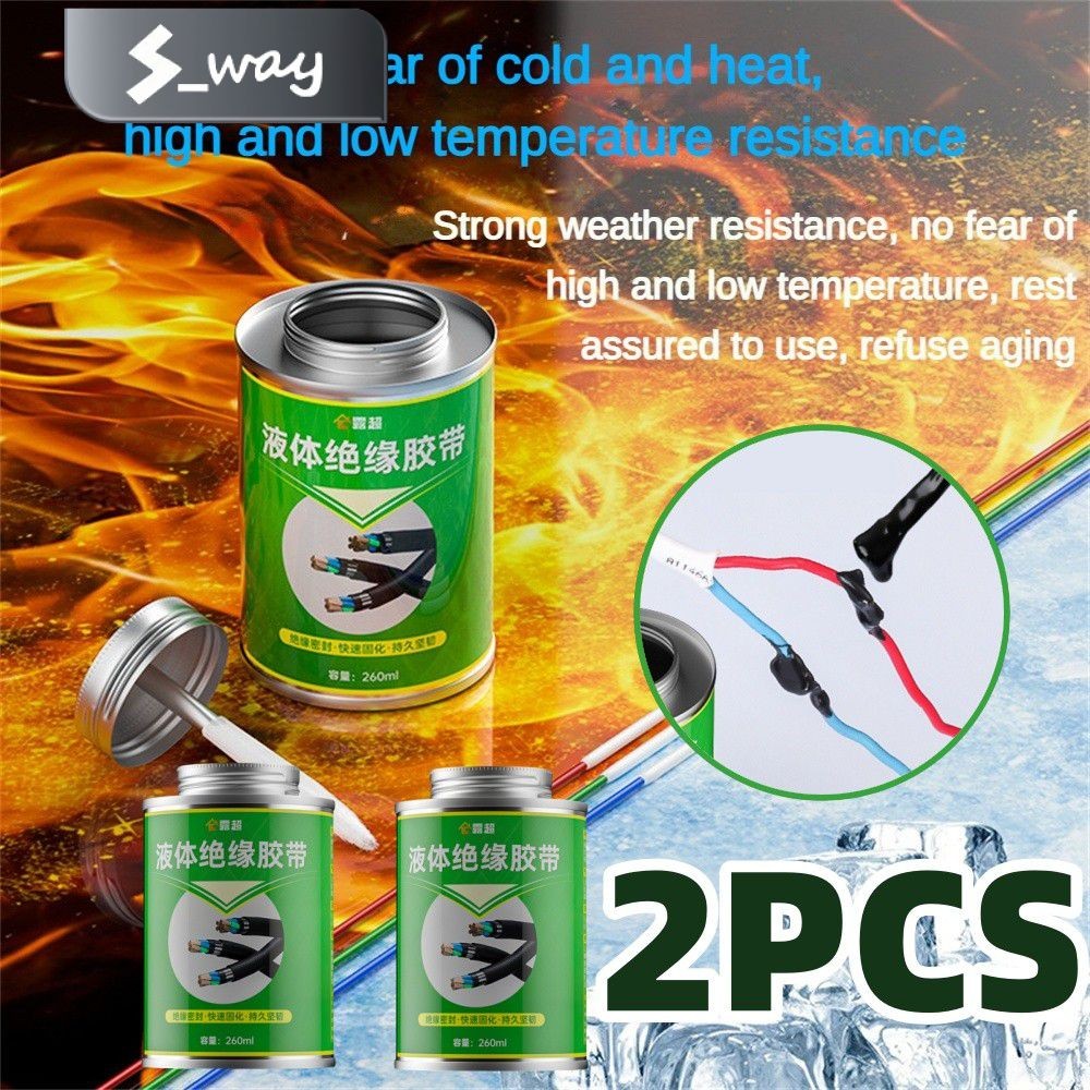 2PCS 100/260ml Liquid Electrical Cable Insulation Glue Non-conductive ...