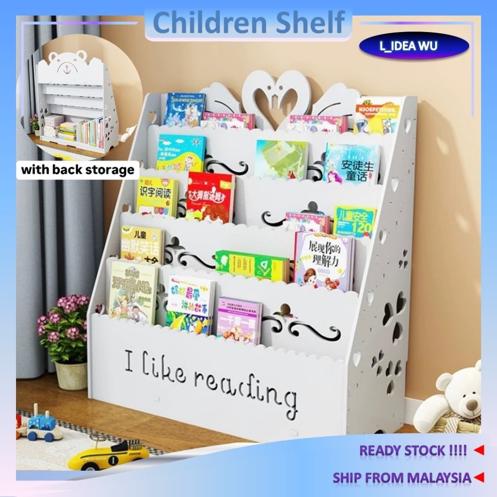DIY Ikea Style Bookshelf Kids Story Book Storage Rack Buku Rak Kitchen ...