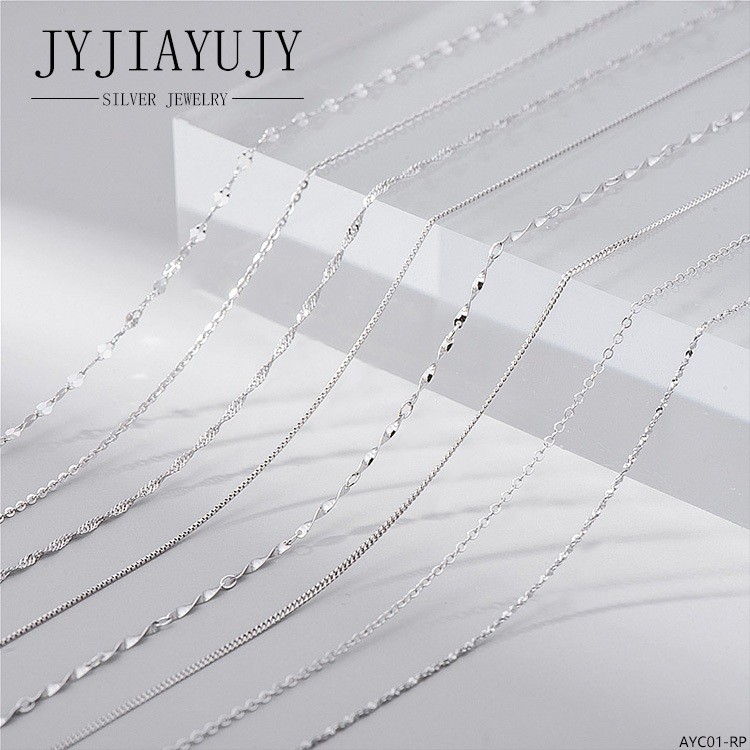 JYJIAYUJY 100% Sterling Silver S925 Necklace Chain Different 55CM/60CM ...