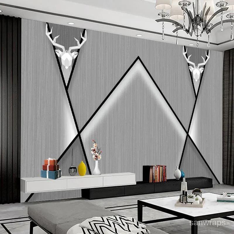 Customized TV Background Wall New8dWallpaper Modern Minimalist ...