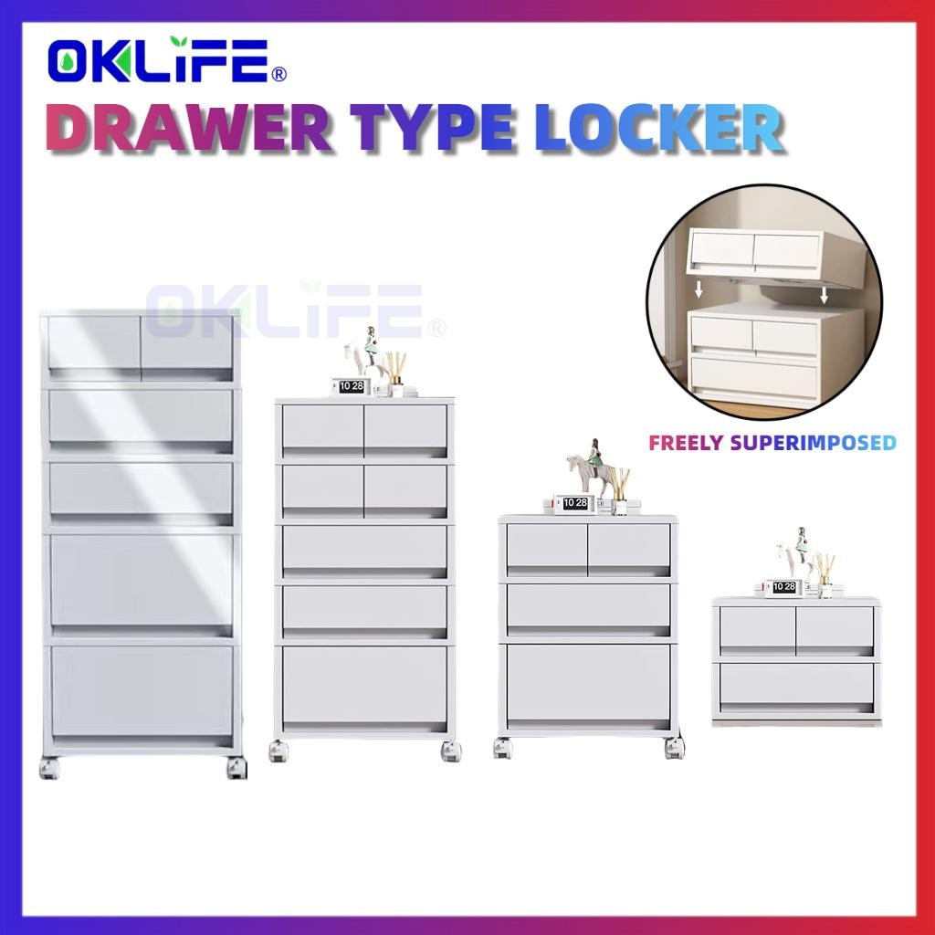 Storage Cabinet Mobile Office Home Desktop Organizer Box Multi-level Gusseted Shelf With Wheels Organizer