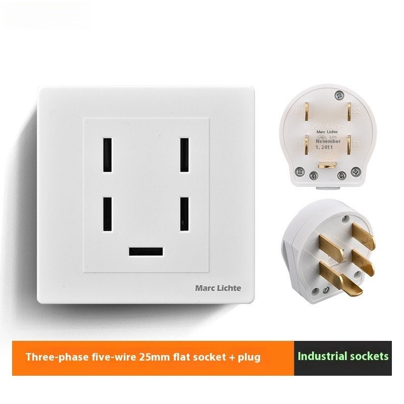 25A Three-phase five-wire industrial plug and socket 440V High Power ...