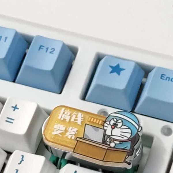 keycaps Handmade Doraemon Blue Fat Robot Cat Personality Cartoon ...
