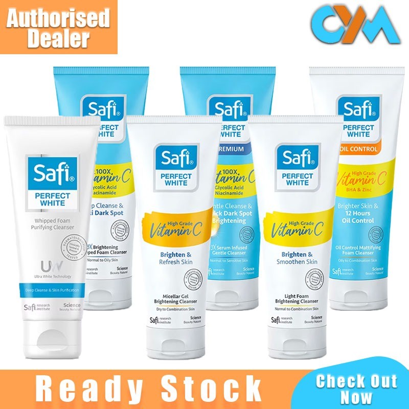 Safi Perfect White Vitamin C Whipped Foam 100g Serum Cleanser Gel ...