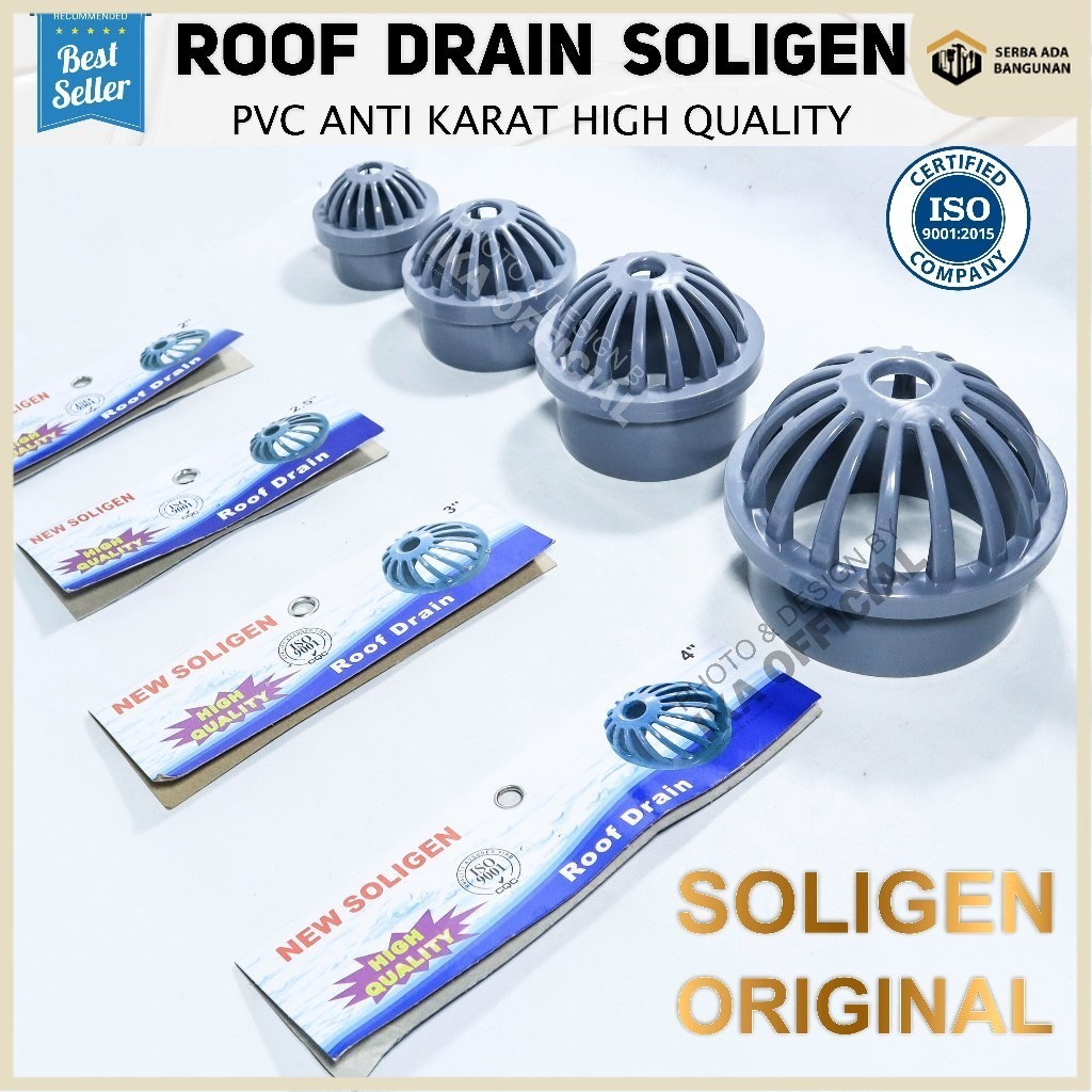SAB Roof Drain / Water Gutter Filter / Soligen Pipe 2 inch / 2.5 inch ...
