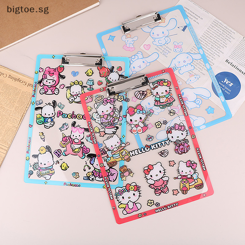 [bigtoe] A4 Transparent Folder Clipboard Wrig Pad Cute Cartoon Document ...