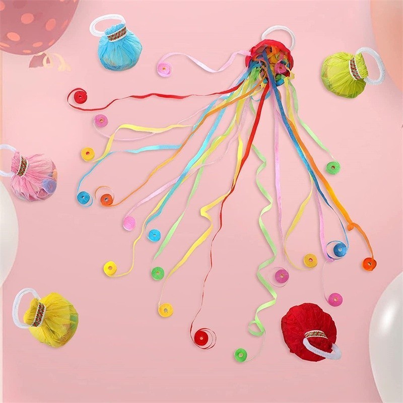 Colorful Throw Streamers Party Hand Throw Confetti Poppers Wedding ...