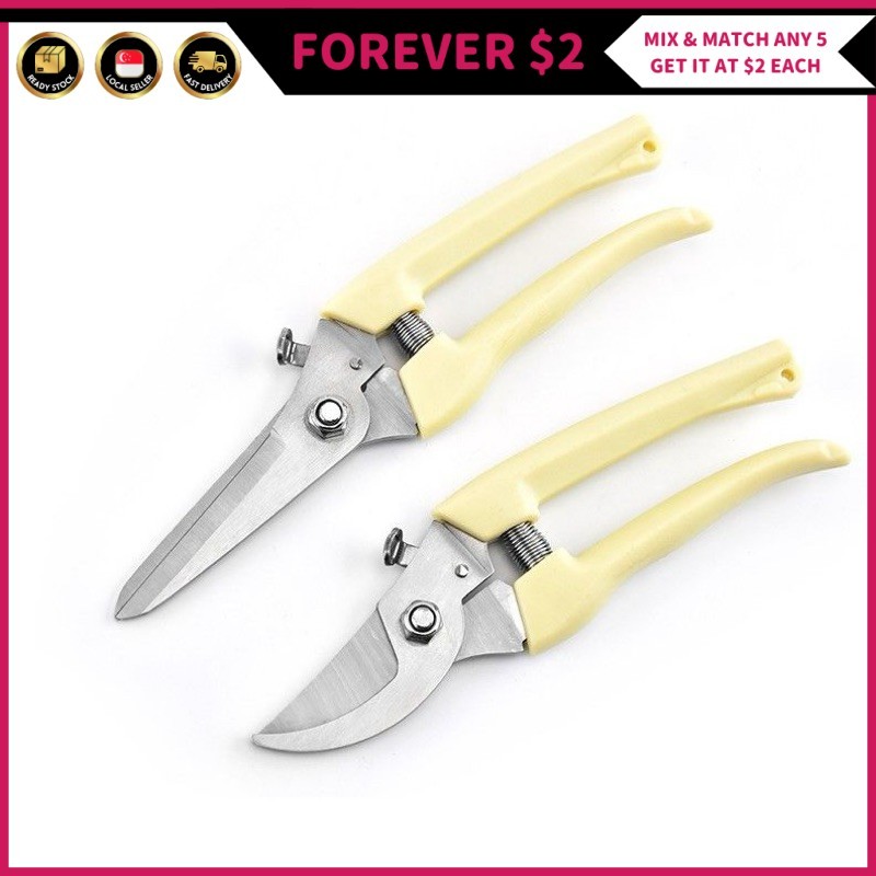 (FOREVER $2) Pruning Stainless Steel Heavy Duty Plant Cutter Fruit Tree ...