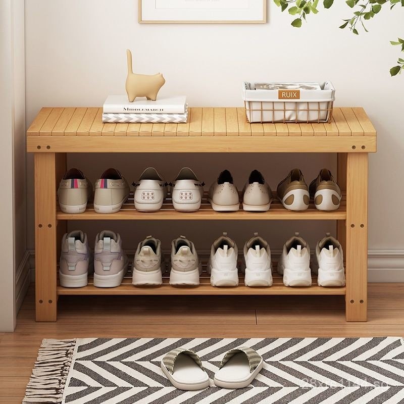 Multi-layer Shoe Rack with Seat, Shoe Changing Rack, Integrated Storage ...