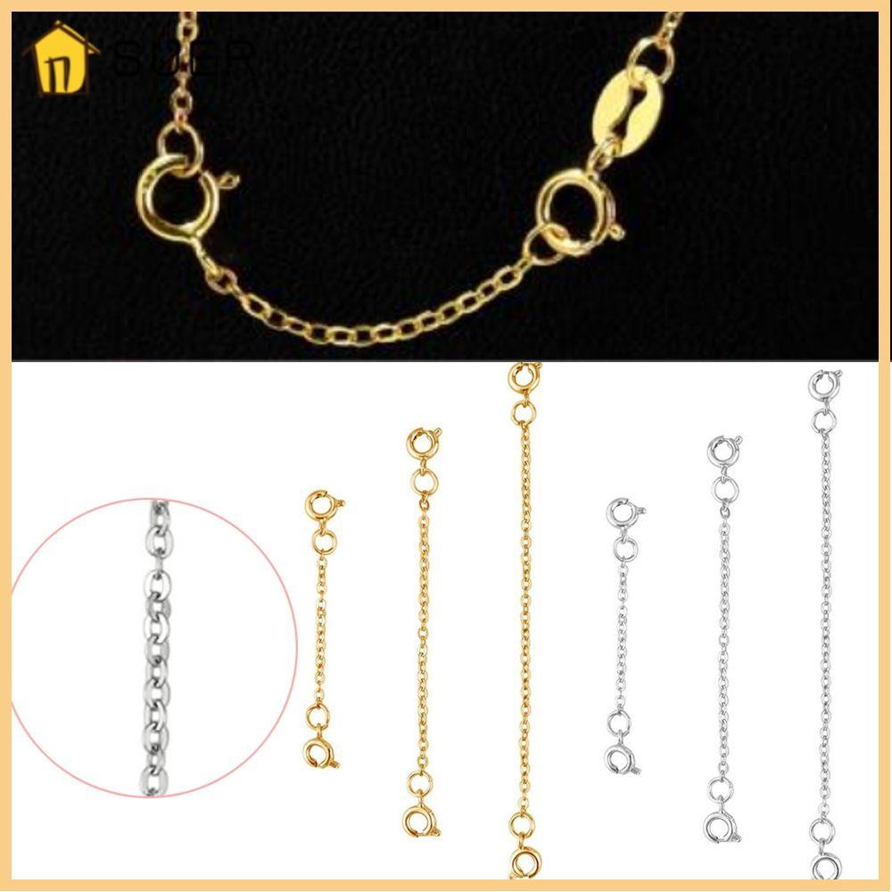 SUER Extender Safety Chain Extender Durable Gold Silver DIY | Shopee ...