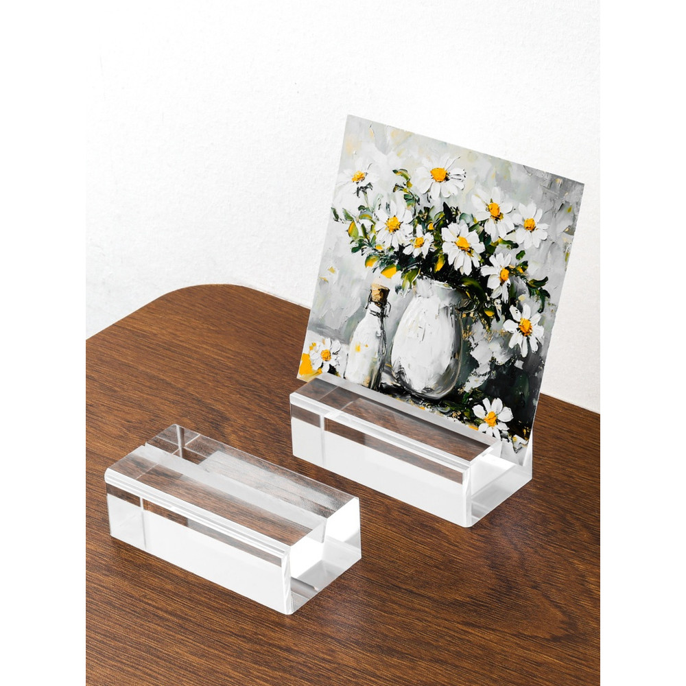 Acrylic Transparent Label Stand Menu Holder Promotional Display Sign ...