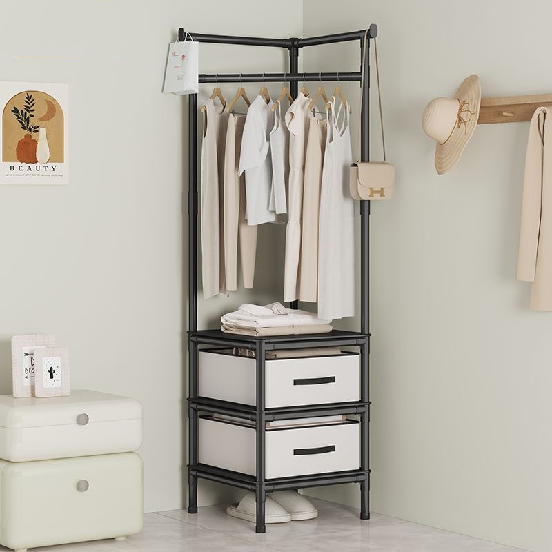 Corner Coat Hat Rack Multifunction 3-Layer Floor Standing Corner Hanger ...