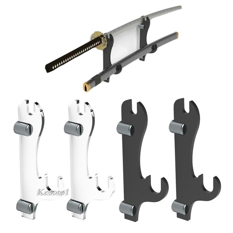[Kesoto1] Acrylic Wall Mount Samurai Sword Katana Holder Stand Bracket ...