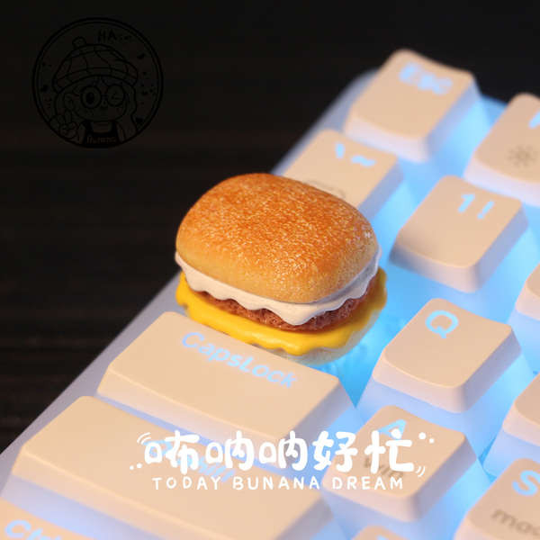 keycaps keycaps custom Burger Unique Keycap Manicure Knock Keyboard tab ...