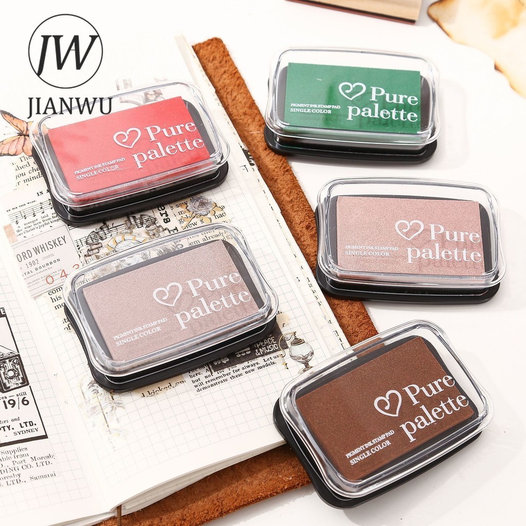 JIANWU 20 Colors Big Ink Pad Oil Planner Silicone Stamp Material ...