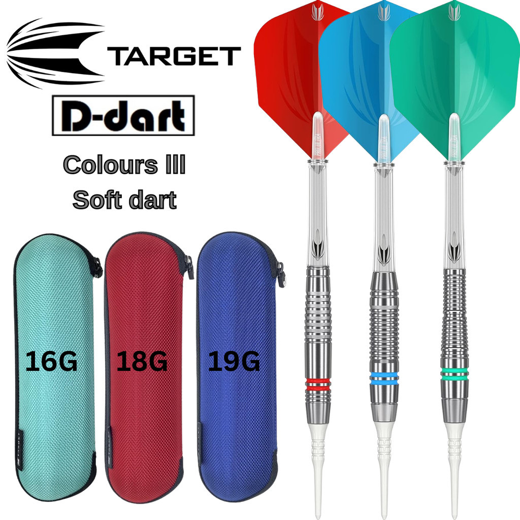 TARGET SOFT TIP DARTS - 16G/18G/19G COLOURS SOFT DARTS 70% TUNGSTEN ...