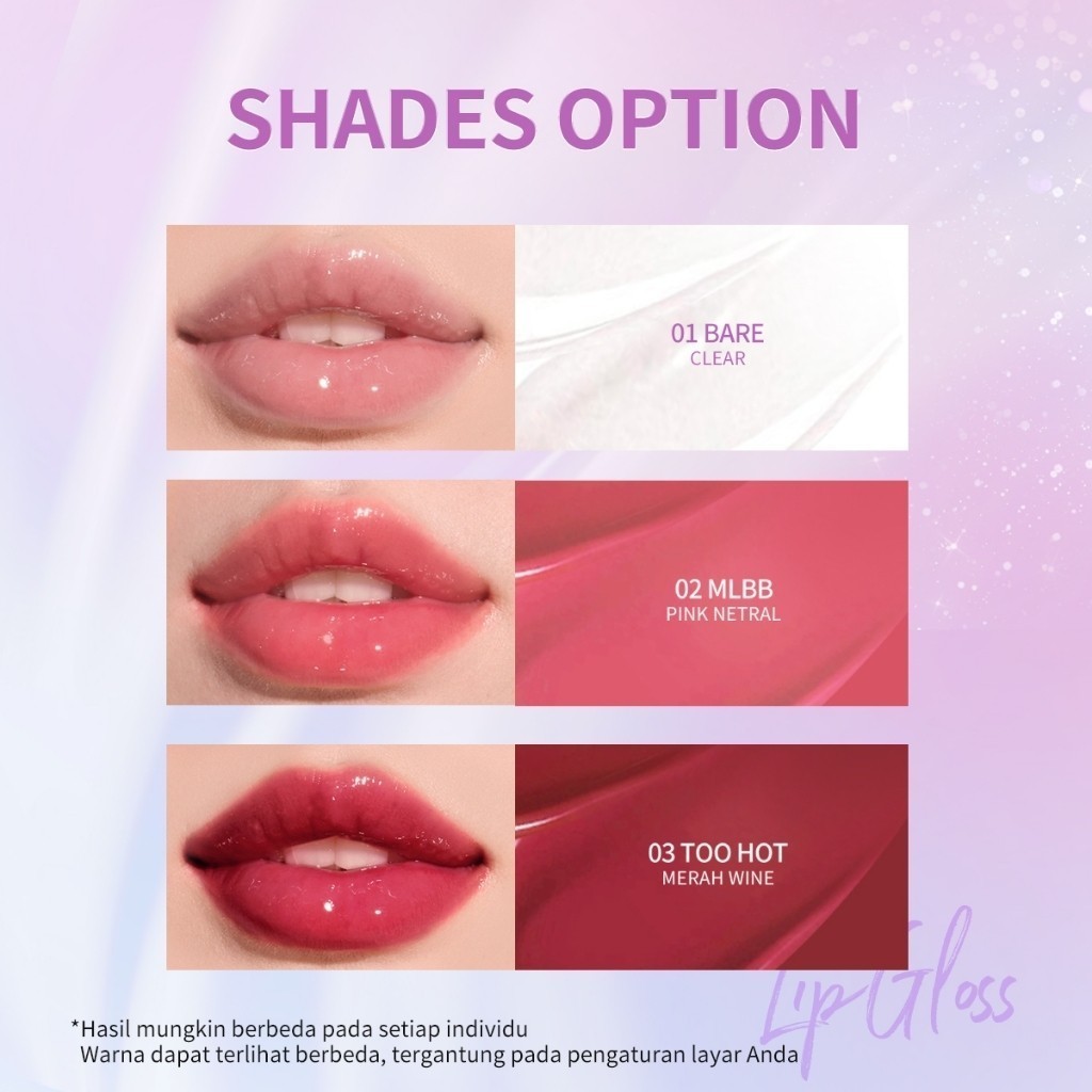 BNB Barenbliss Plum Makes Plumping Lip Gloss 2.5g / Merah Jingga Official - Gambar 4
